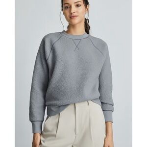 Everlane Sweatshirt ReNew Fleece Raglan Long Sleeve Crewneck Smoke Light Blue M